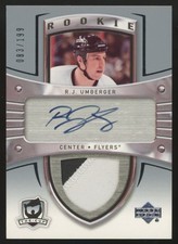 2005-06 Upper Deck The Cup R.J. Umberger RC Patch Auto RPA /199 #103