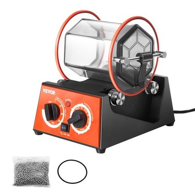 [New]Jewelry Polisher Tumbler,6.6lbs/3kg Capacity Mini Rotary Tumbler Machine w/