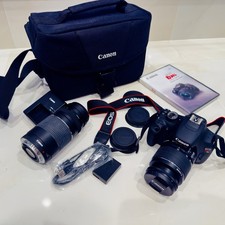 Canon EOS Rebel T5 DSLR Camera w/ 18-55mm  75-300mm Lenses, Bag