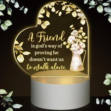 Acrylic Night Light Friend Gifts for Women Birthday Gifts for Her Friendship for