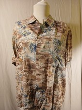 RARE 1950'S PENNY'S RAYON HAWAIIAN PRINT SHIRT SIZE MEDIUM