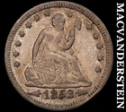 1853 Seated Liberty Quarter - Scarce  Very Fine  Semi-key  Better Date  #J7761