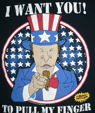 VTG 2010 BEAVIS  BUTTHEAD T SHIRT SzL Y2K MTV MIKE JUDGE CARTOON UNCLE SAM