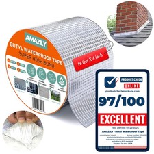 AMAZILY Premium 4in x 16ft Butyl Waterproof Tape - 4 Inches X 16 Feet, 4 inch