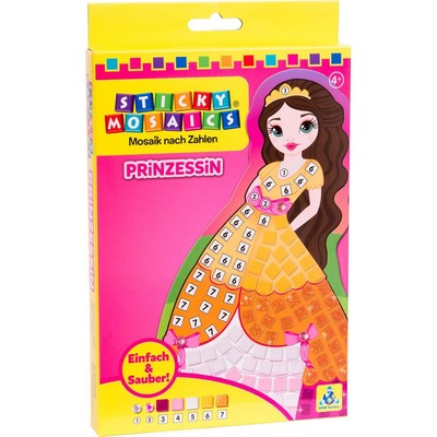 Sticky Mosaics Buntes Mosaik Bild Kinder Kreativ Bastelset Bausatz Prinzessin