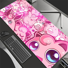 Kawaii XXL Gaming Mouse Pad Large Desk Mat Rubber Keyboard Fairy Normal Pokemon