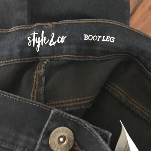 Jeans donna Style & Company blu navy scuro taglio stivaletto tg14lunghi - Foto 4 di 5