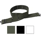 Military Pistol Belt Cotton Canvas 42" Tactical Army Infantry Grommet Adjustable