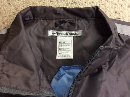 Disney Parks Resort Poly Windbreaker Regenjacke blau grau med-lg leicht - Bild 8 von 8