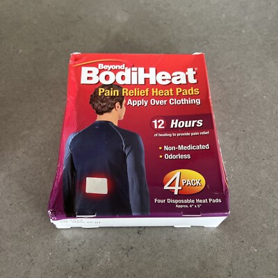 Beyond BodiHeat Pain Relief Heat Pads 4 Pack 4  X 5  | Exp 12/25 Sealed READ