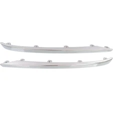Front Bumper Trim Set of 2 Chrome Left & Right for 2015-2017 Acura TLX Base