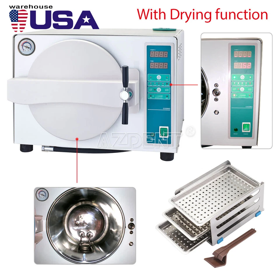 18L Dental Automatic Autoclave Steam Sterilizer Medical Sterilizition Drying