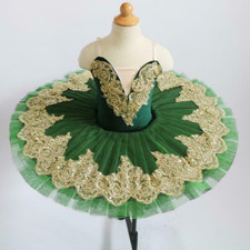 2022 Green Children's Professional Tutu Adult Dance Costume Top