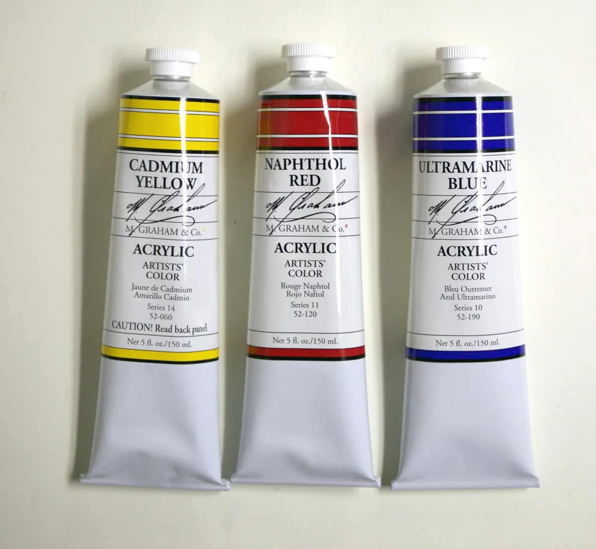 M Graham Acrylic Paints Set Primary Colors 150 ml
