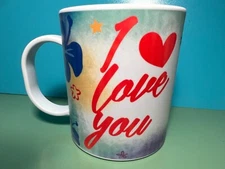 Polymer/Heavy Plastic 11oz "I Love You", Stitch Mug