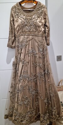 Indisches Pakistanisches Kleid Hochzeit Empfang Partykleidung 