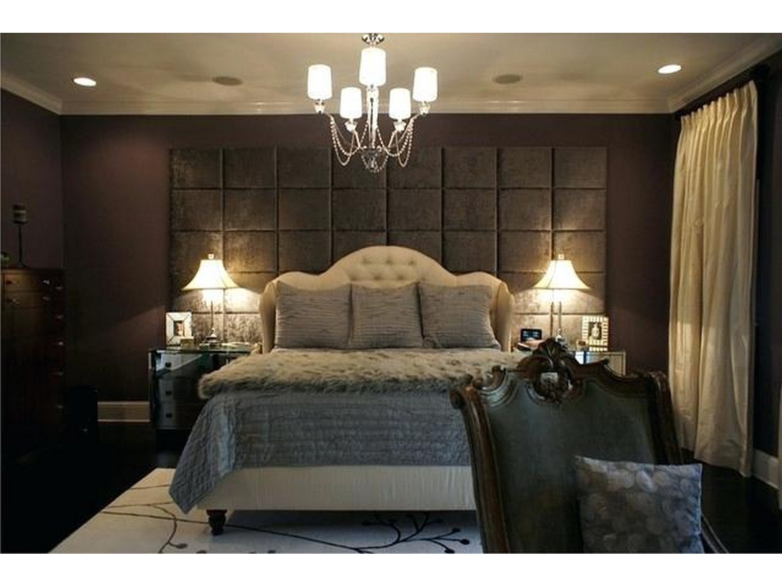 MODERN TRENDY HEADBOARD UPHOLSTERED WALL PANELS PADDED WALL TILES CRUSHED VELVET eBay