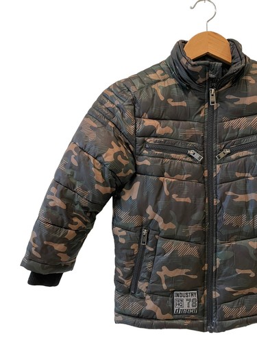 Diesel Industry Camouflage Puffer Jacket Full Zip Boys Size 6 Good Condition - Picture 3 of 12