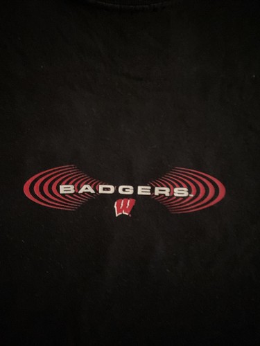 adidas Wisconsin Badgers Men’s Large T Shirt Black new - Picture 3 of 6