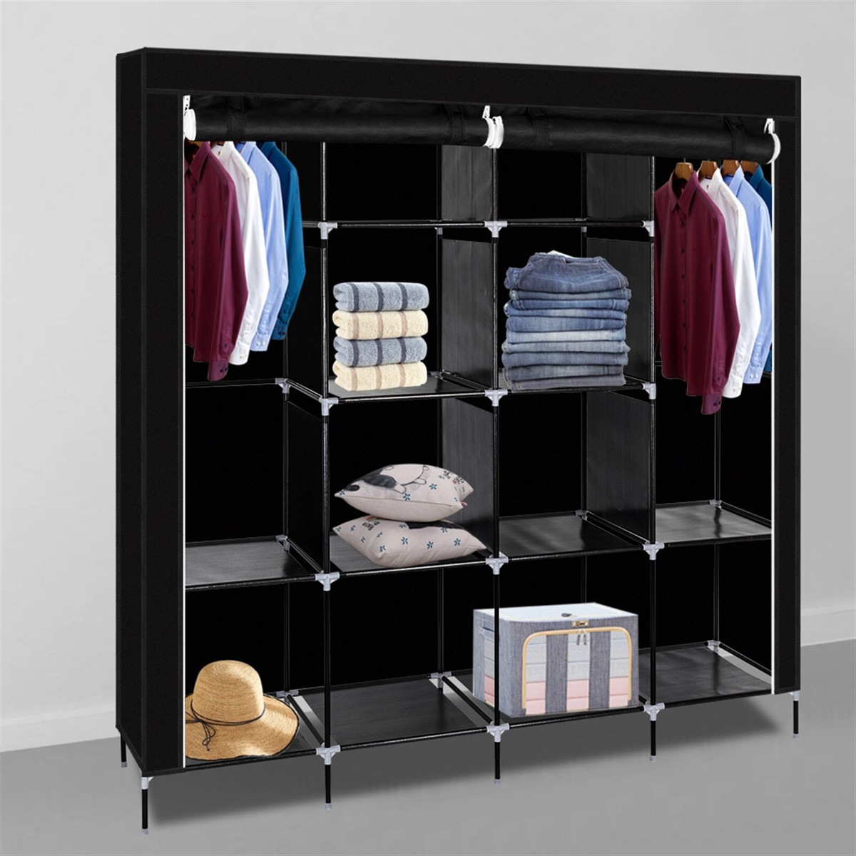 Takywep Heavy Duty 4-Tier Garment Rack with Shelves, 850