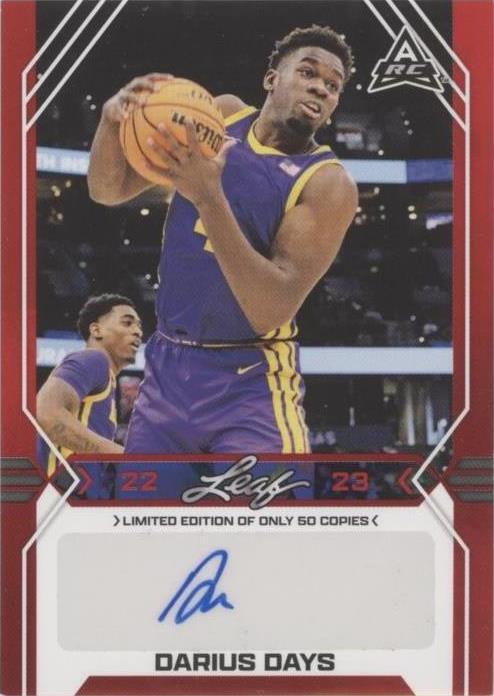 2022-23 Leaf Draft - Darius Days #BA-DD1 - 1 of 2