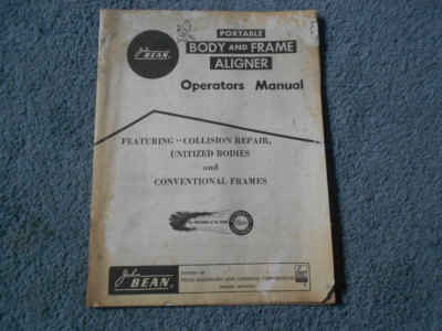 BEAN Portable Body and Frame Aligner Operators Manual Collision Repair Steps 