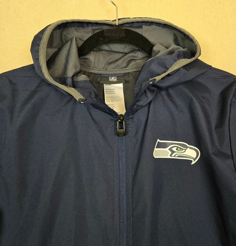 Seattle Seahawks NFL Team Apparel Youth Size L (14/16) Hooded Full Zip Jacket - Picture 2 of 7