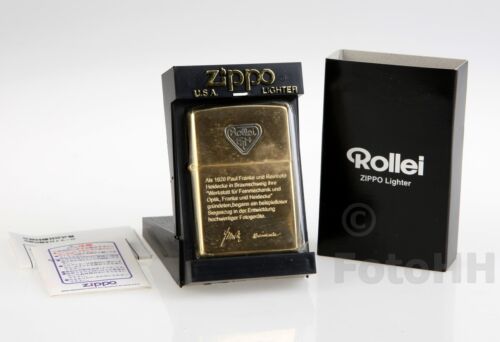 RARE LIMITED GOLDEN ROLLEI ** ZIPPO **  LIGHTER // RARE AND UNUSSUAL ITEM !!!! - Picture 1 of 7