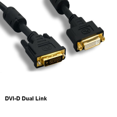 10' DVI-D 24+1 Extension Video Cable Male/Female 28AWG Digital Dual Link TV PC