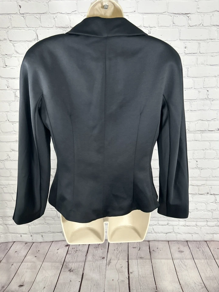 Chaqueta Blazer De Colección Victor Costa Para Nahdree Negra Sólida Botón Único Para Mujer’s 12 Foto 4 de 4