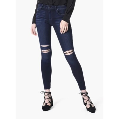 Joe's Jeans Rydell Distressed Blowout Kneed The Icon Mid Rise Skinny Ankle Jeans