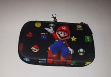Super Mario Nintendo Game Accessory Holder Zipper Case w/ Clip 8" x 6" NEW