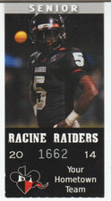 2014 Midstates Football League RACINE RAIDERS Ticket Stub