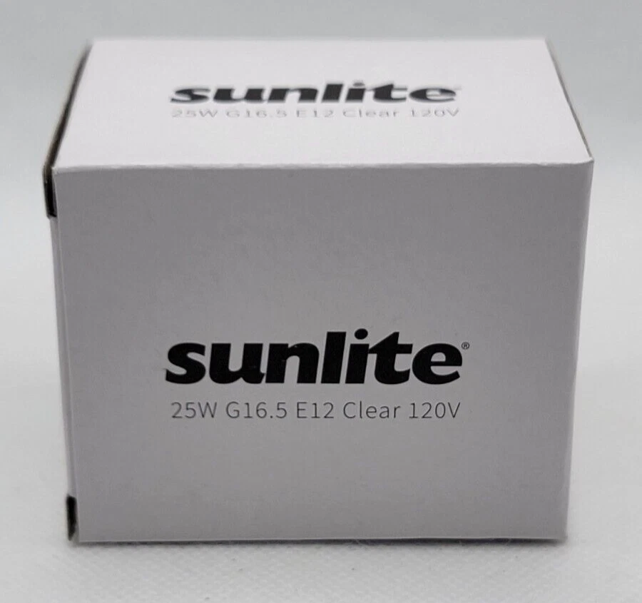 Sunlite 25 Watt G16.5 Lamp Candelabra Base CLEAR 12 Pack  Light Bulbs - Image 4 of 4
