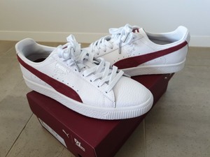 puma clyde white red