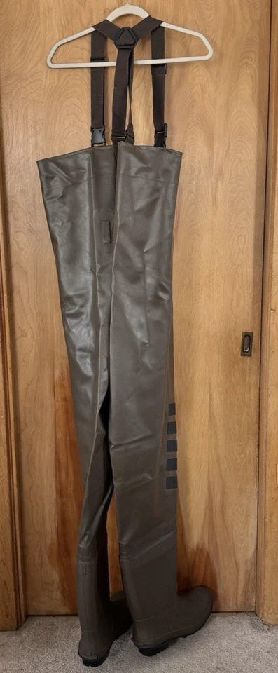 White River Fly Shop Rubber Boot-Foot Chest Waders Men's Size 13 Brown BRAND NEW - Image 4 of 4