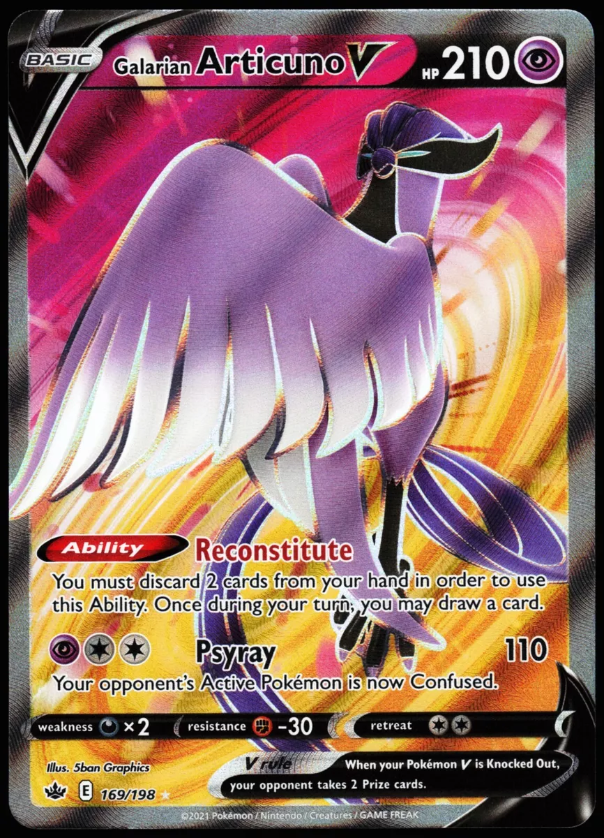 Galarian Articuno V - 169/198 - Full Art Ultra Rare - Pokemon