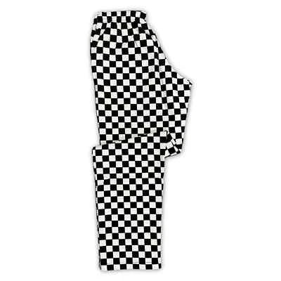 HHB Kochhose schwarz weiß Hose Gastronomie Uniform Tasche Gummibund