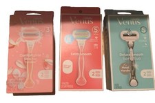 Lot 3 Gillette Venus Womens Razor + 2 Blade R...