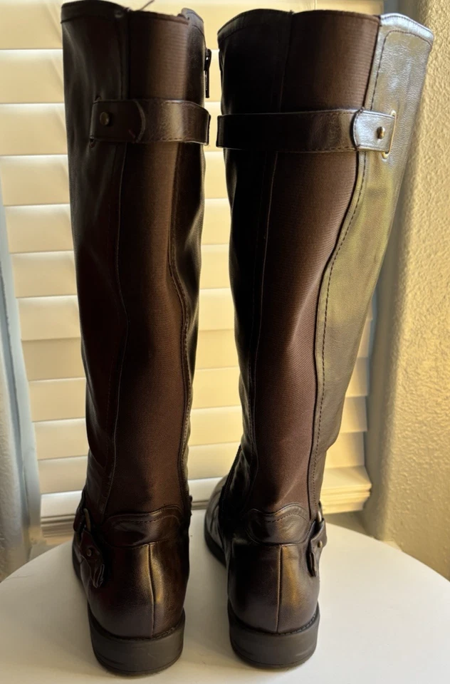 Bota de montar Baretraps Camily para mujer talla 11M-W cuero marrón hebilla de cremallera alta Foto 4 de 4