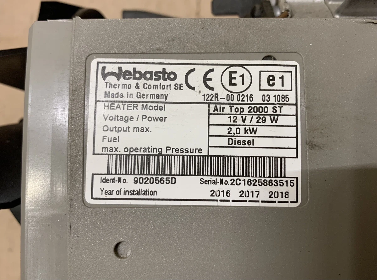 Volvo VNL WEBASTO Bunk Heater 9676098 9020565D | eBay