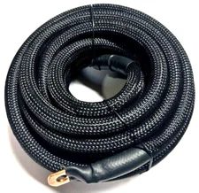 0 Gauge BLACK Snakeskin Power Gr 100% OFC Copper Cable 1/0 AWG W/TERMINALS