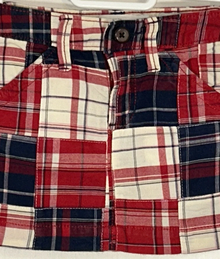 Antigua Falda Azul Marino Niña Talla 5 Retazos Rojo/Blanco/Azul Cintura Ajustable a Presión Foto 4 de 4