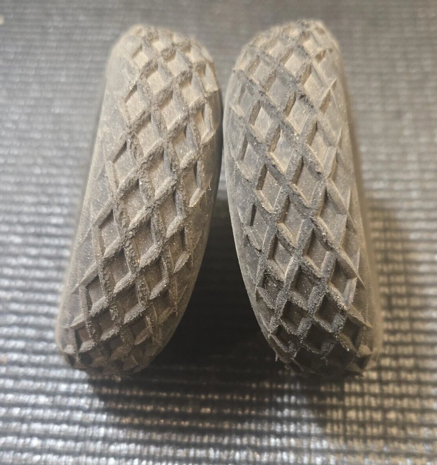 Vintage Tamiya Front Waffle Tread Tires and Gold Proline 2pc Wheels SRB (2) - Image 3 of 4