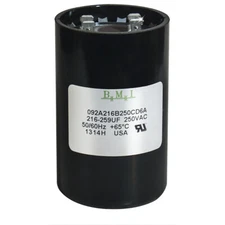 BMI 216-259 uF/MFD 250VAC 50/60Hz Start Capacitor Replaces 61B4D220216NCMS