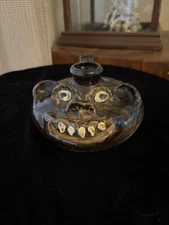 Vintage MARIE ROGERS FACE BUGGY JUG POTTERY FOLK ART GEORGIA