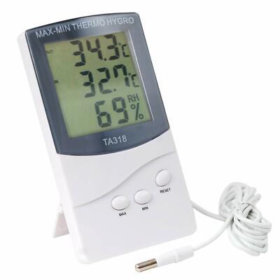 TRIXES Digitales Thermometer Hygrometer - Innen/Außen Sensoren mit Memory-Funktion