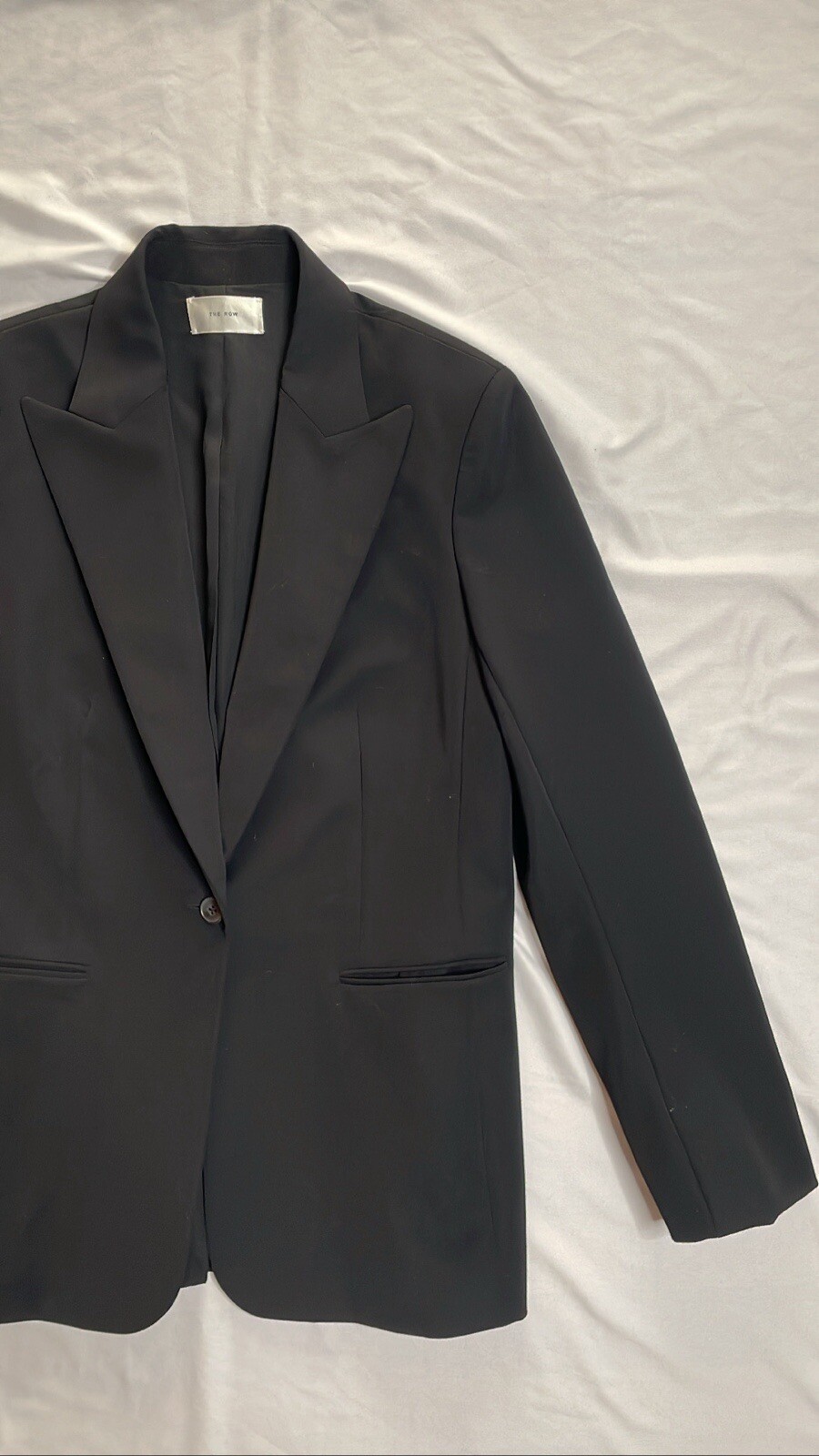 FILA Giacca Blazer The Row Autunno 2018 Nera Su misura con un Bottone 12 Margaux