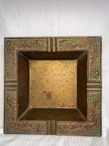 Vintage Japanese Square Ashtray Incense Burner Holder Nambu Tekki Cast Iron 9" - Picture 4 of 9