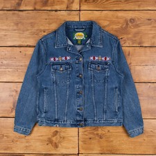 Vintage Cabela's Denim Jacket M Oversized Stonewash Trucker Jean Womens Blue